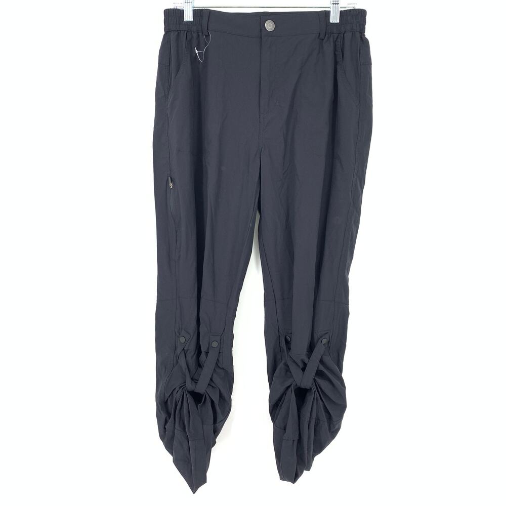 Libin Pants Women's Size Medium Black Jogger High Rise Stretch Cropped